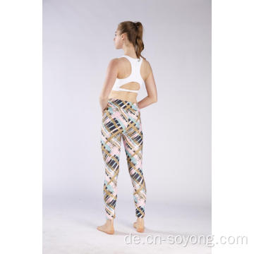 Hochelastische Eulen der Frauen bedruckte Leggings